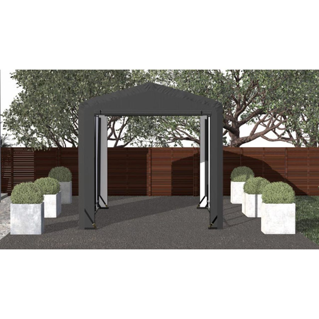 ShelterTube 10' x 18' x 10' Wind & Snow-Load Rated Garage - Gray