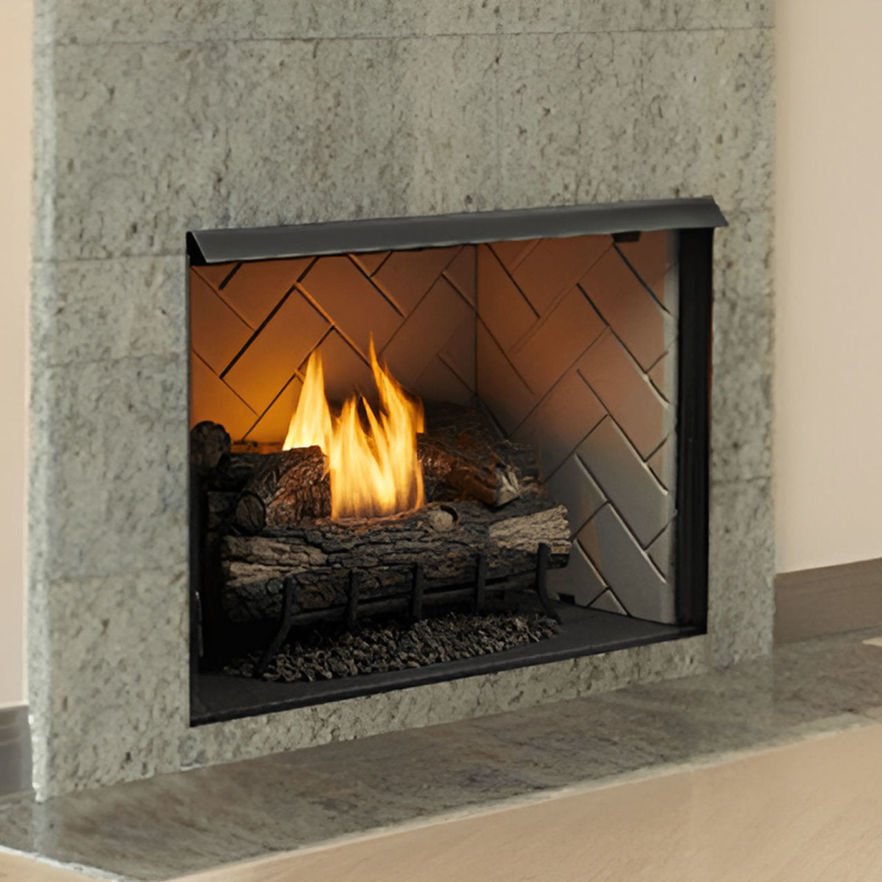 Monessen 36" Exacta Firebox, Stacked Concrete interior panels - BUF36-T