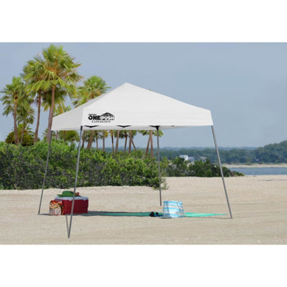 Expedition EX64 One Push 10 x 10 Slant Leg Canopy - White