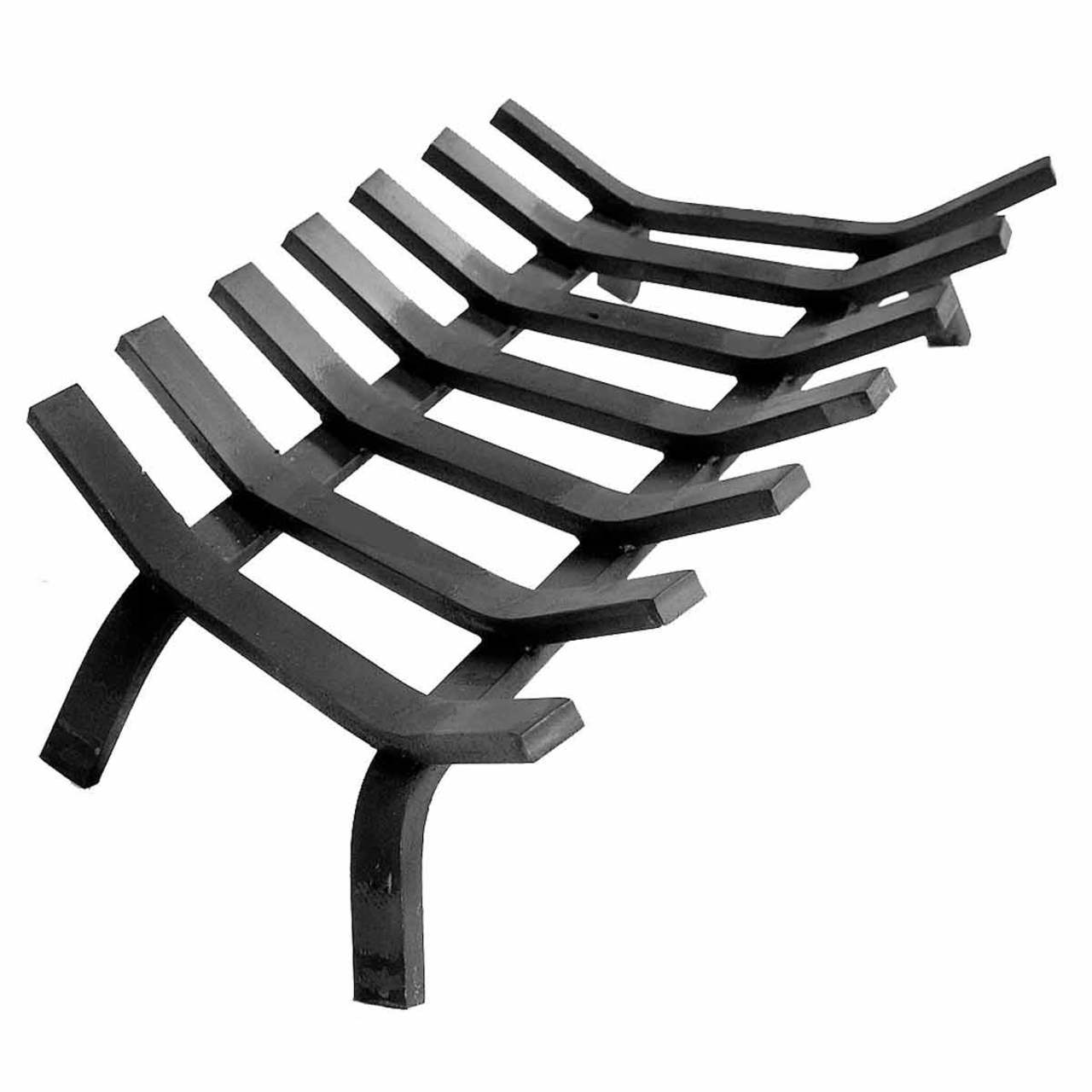 24" Black Lifetime Fireplace Grate - Zero Clearance Style - LG42