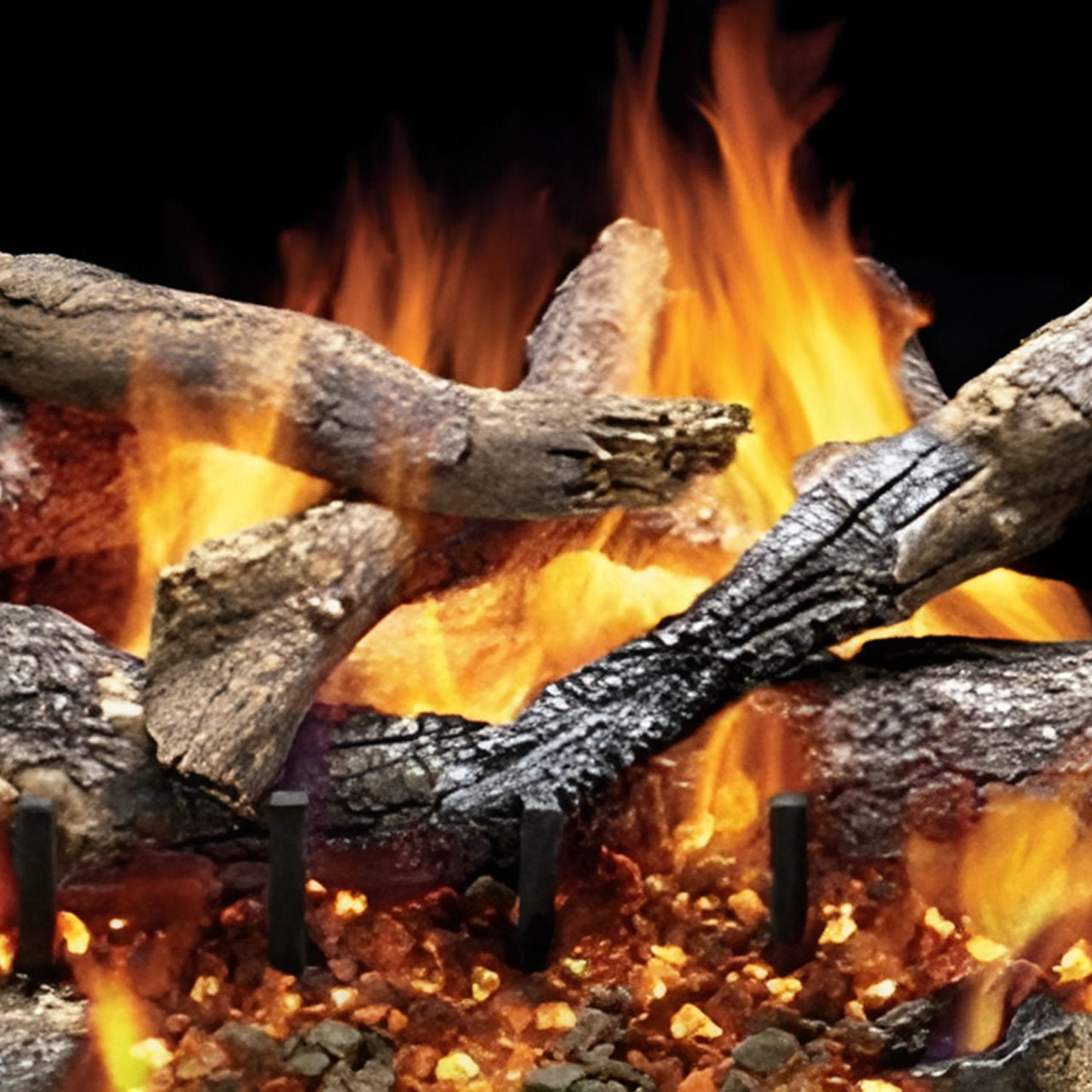 Majestic 24" IPI Grand Oak LP Burner/Hearth Kit - 2 Tier - GO24-IPI-LP-HK