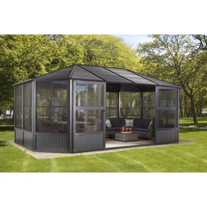 Charleston 12' x 18' Solarium - Dark Gray