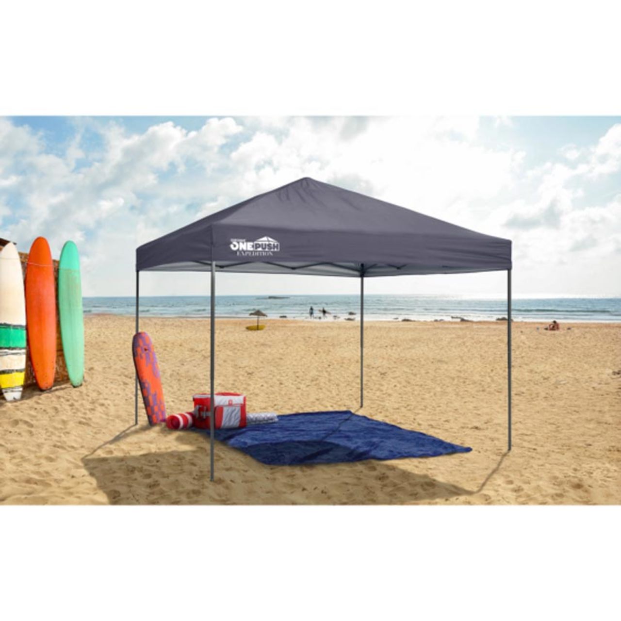 Expedition EX100 One Push 10' x 10' Straight Leg Canopy - Charcoal