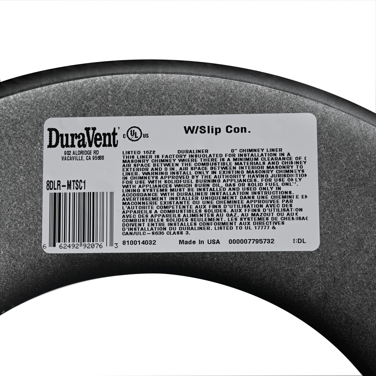 6" DuraLiner Masonry Thimble with Slip Connector - 6DLR-MTSC