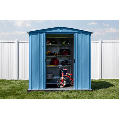 Arrow Classic Steel Storage Shed 6' x 5' -  Blue Gray