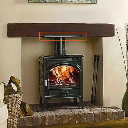 HomeSaver Mantel Shield - Black - 47" w/ Angled Lip