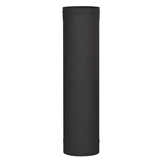 6" X 12" Ventis Single-Wall 22-Gauge Black Stove Pipe - VSB0612