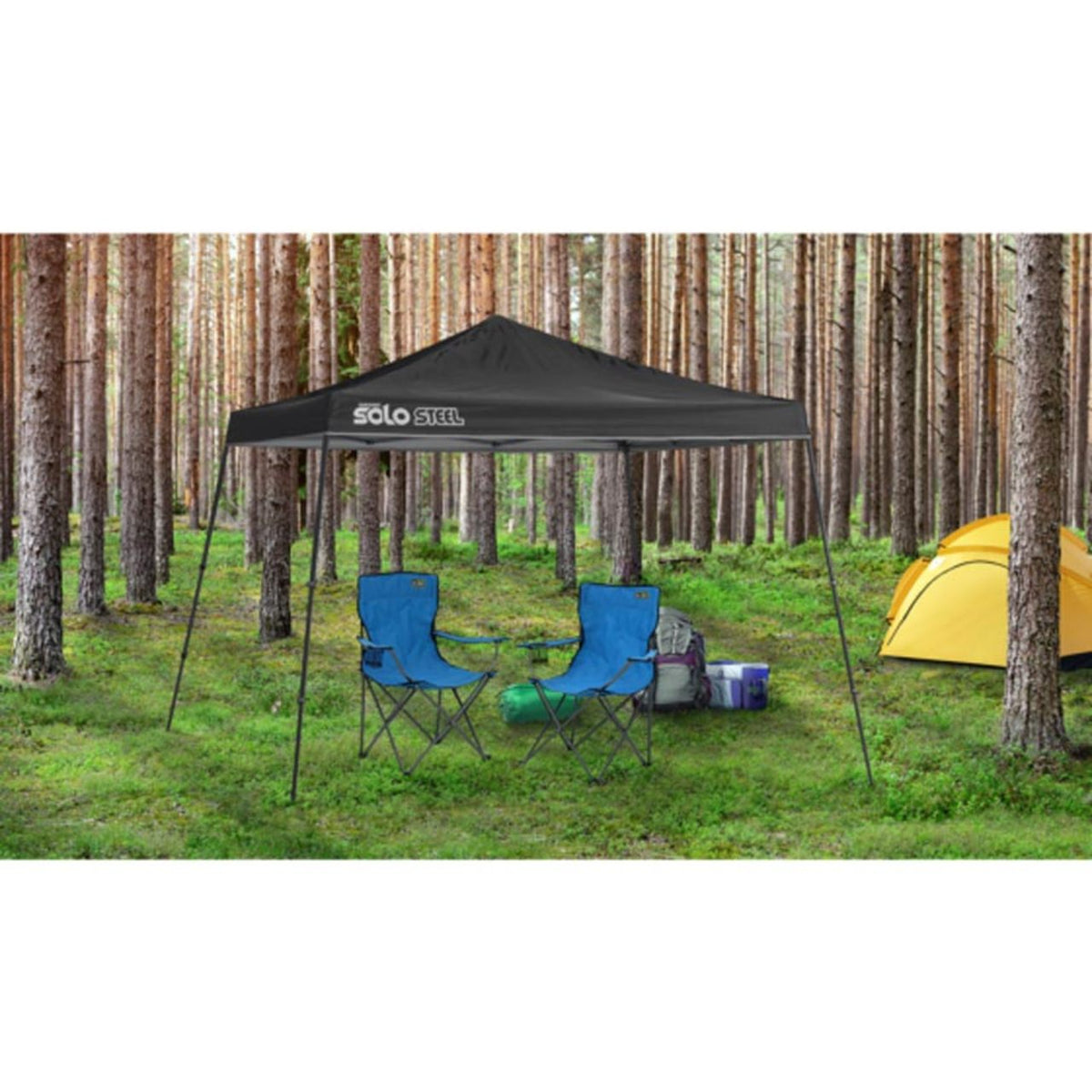 Solo Steel 90 11' x 11' Slant Leg Canopy - Black