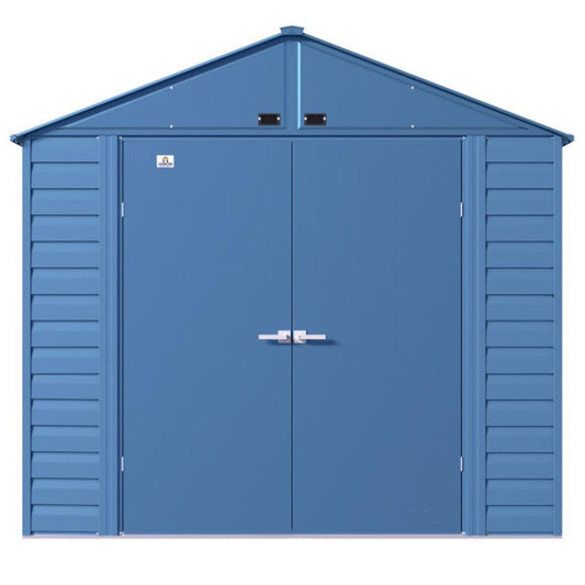 Arrow Select 8' x 8' Steel Storage Shed - Blue Gray