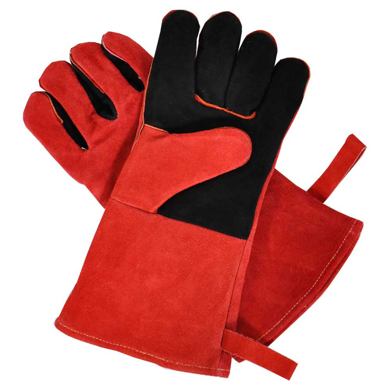 Red FlameX Deluxe Fireplace Gloves - Pair