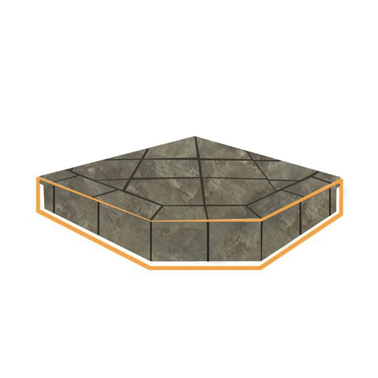 WoodEze Navajo Nero Single Cut 40" x 40" Hearth Pad Riser