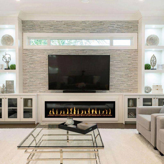 Modern Flames Orion Slim 100" Single-Sided HELIOVISION Virtual Electric Fireplace - OR100-SLIM