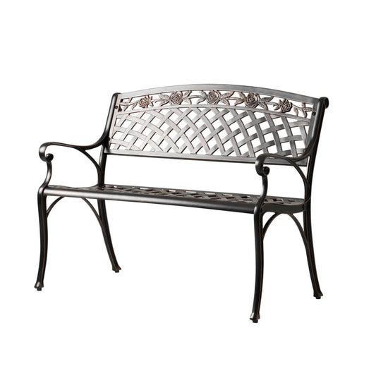 Scarlet Aluminum Patio Bench In Antique Bronze