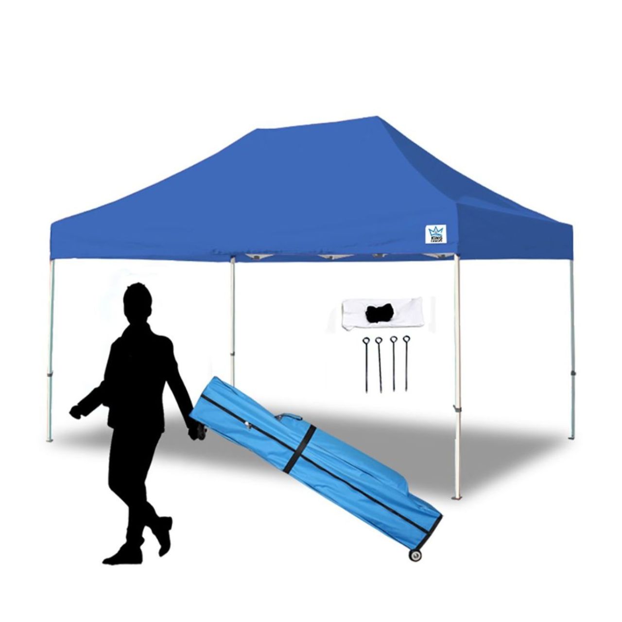 King Canopy 10' x 15' Tuff Tent Canopy - Blue