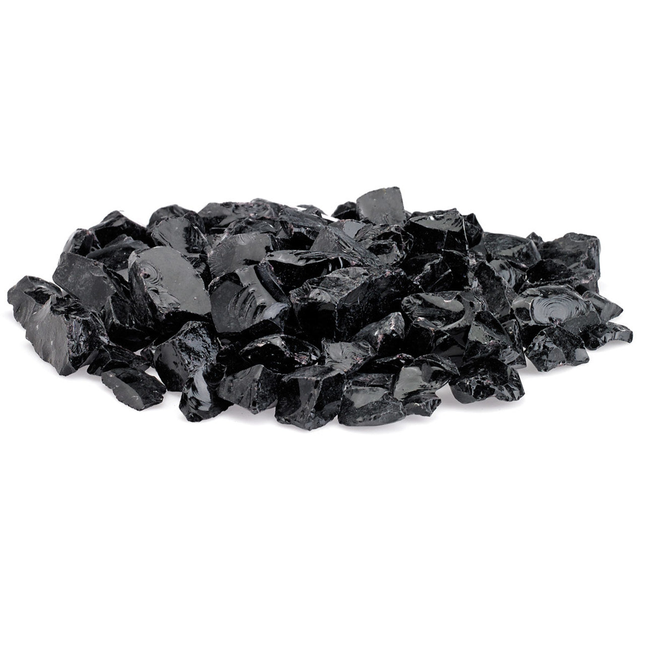 Onyx Recycled Fire Pit Glass - Medium 3/4" - 1 1/2"-10 lbs