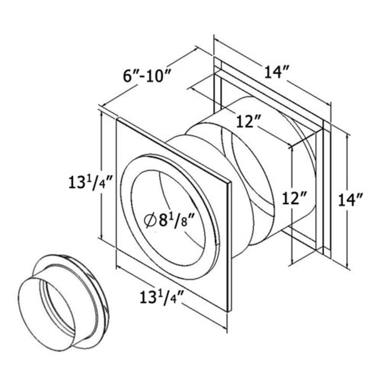 6'' Shasta Vent Thru The Wall Kit