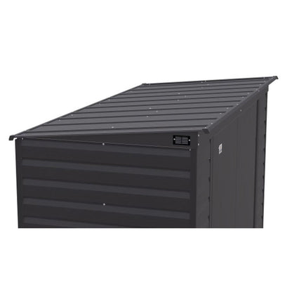 Arrow Select 8' x 4' Steel Storage Shed  -  Charcoal