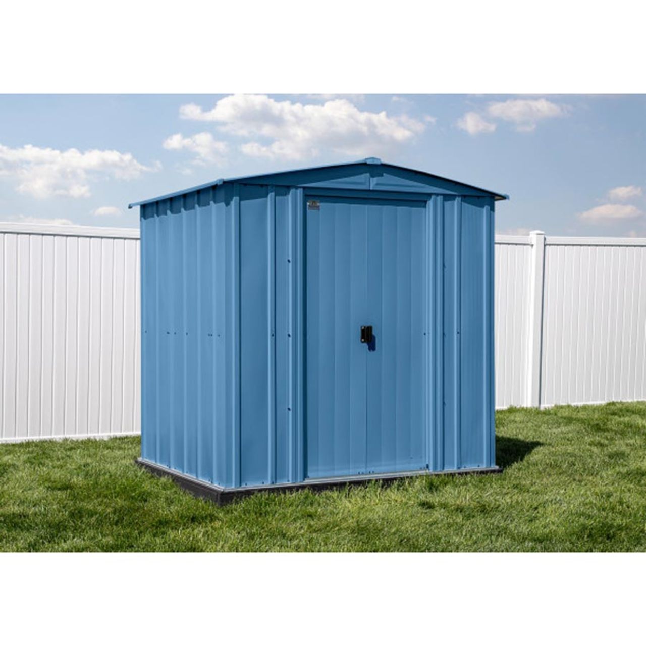 Arrow Classic Steel Storage Shed 6' x 5' -  Blue Gray