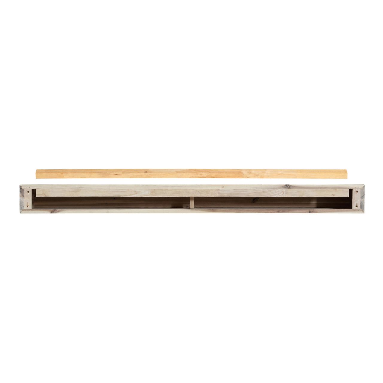 72" Acacia Fireplace Shelf by Pearl Mantels - Weathered Gray Finish