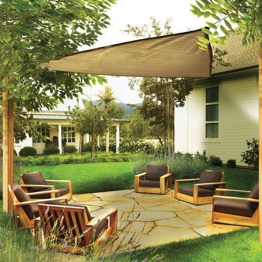 16' x 16' Heavyweight Triangle Shade Sail - Sand