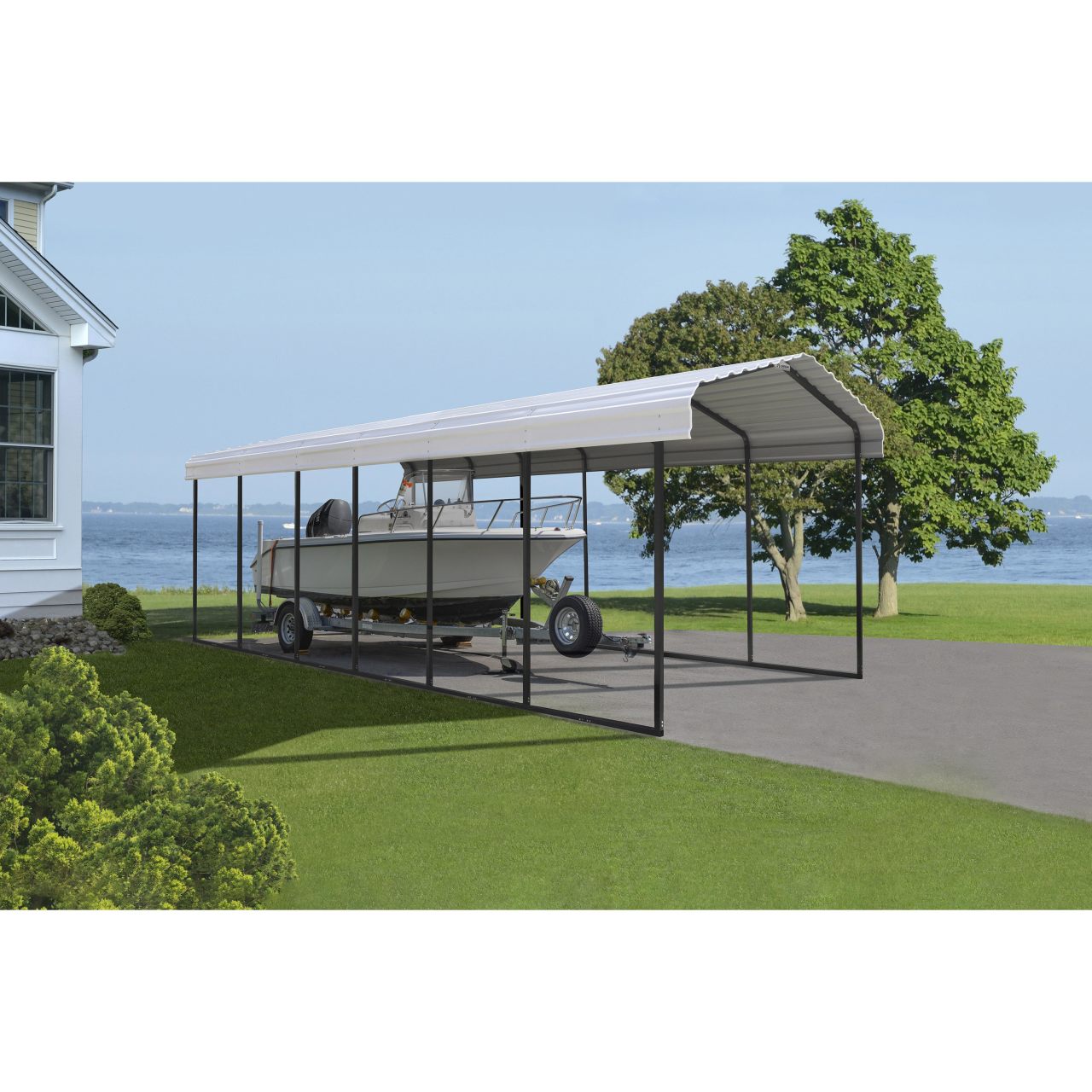 Arrow 10' x 29' x 9' Carport - Eggshell