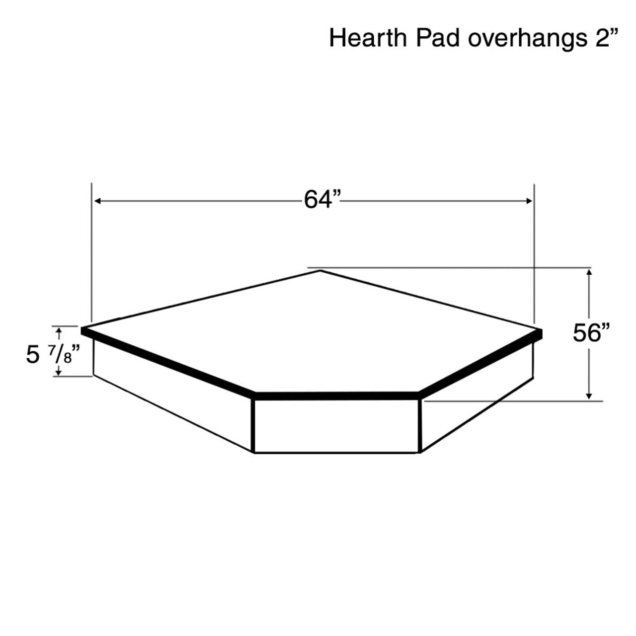 WoodEze Cabo Carmel Single Cut 48" x 48" Hearth Pad Riser