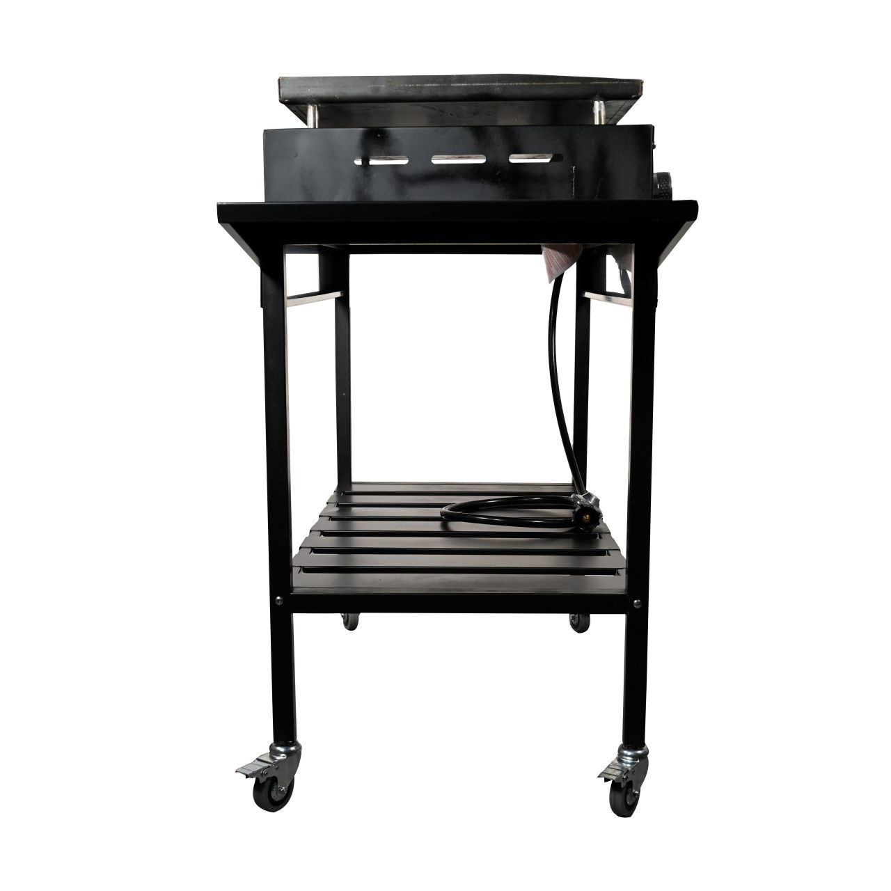 WoodEze 4-Burner Flat Top Griddle Gas Grill - Black and Stainless Steel