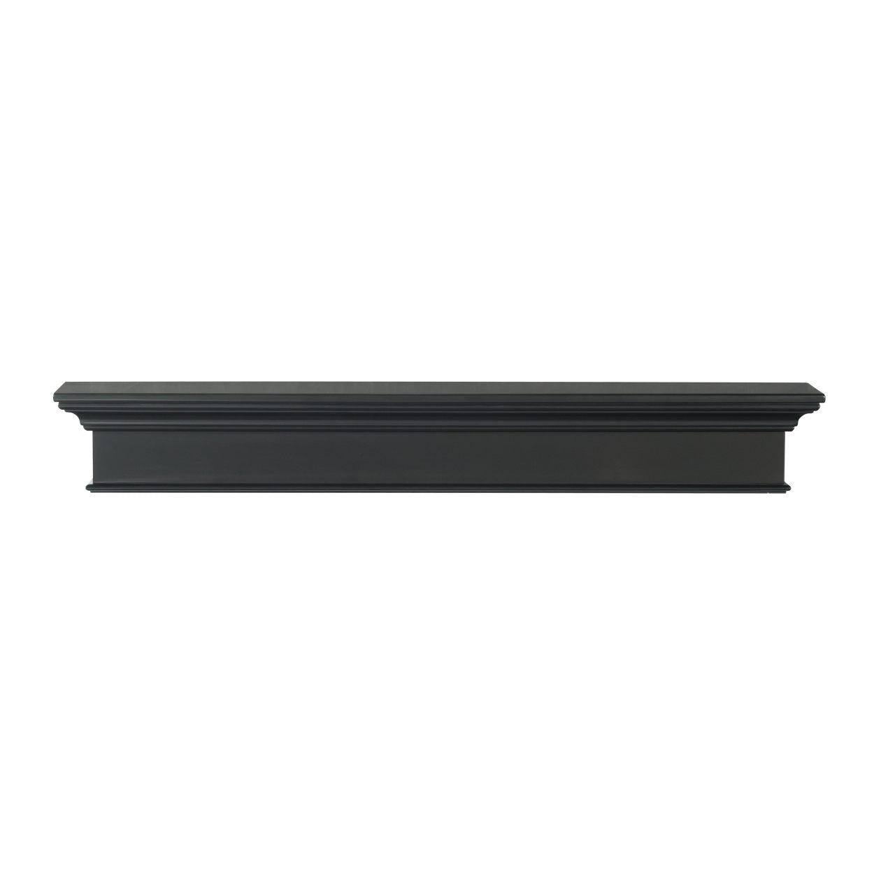 60" Henry MDF Fireplace Shelf by Pearl Mantels - Black Paint Finish
