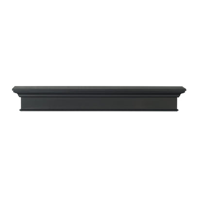 60" Henry MDF Fireplace Shelf by Pearl Mantels - Black Paint Finish
