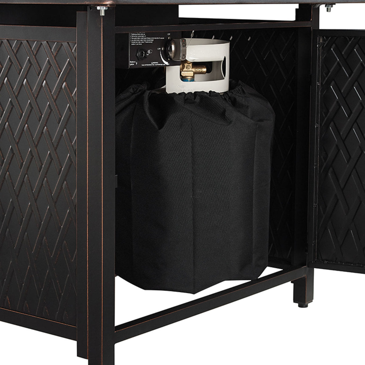 Cartney 32" Square Aluminum LPG/NG Fire Pit
