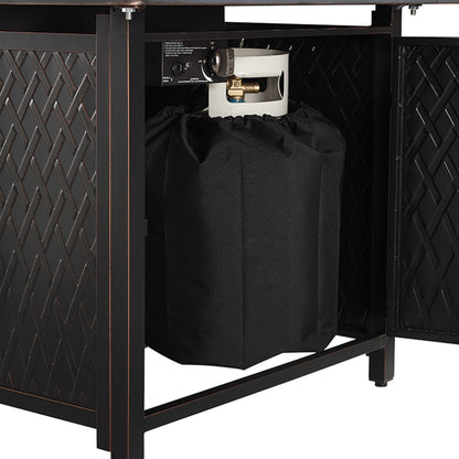 Cartney 32" Square Aluminum LPG/NG Fire Pit