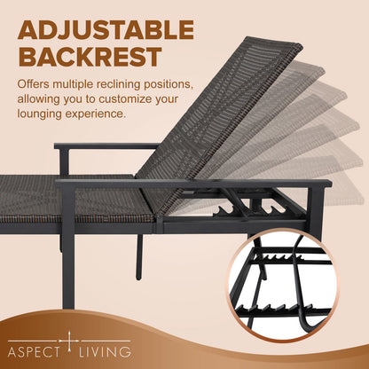 Fire Sense Biscayne Indoor-Outdoor Wicker Chaise Set of 2 - 65465