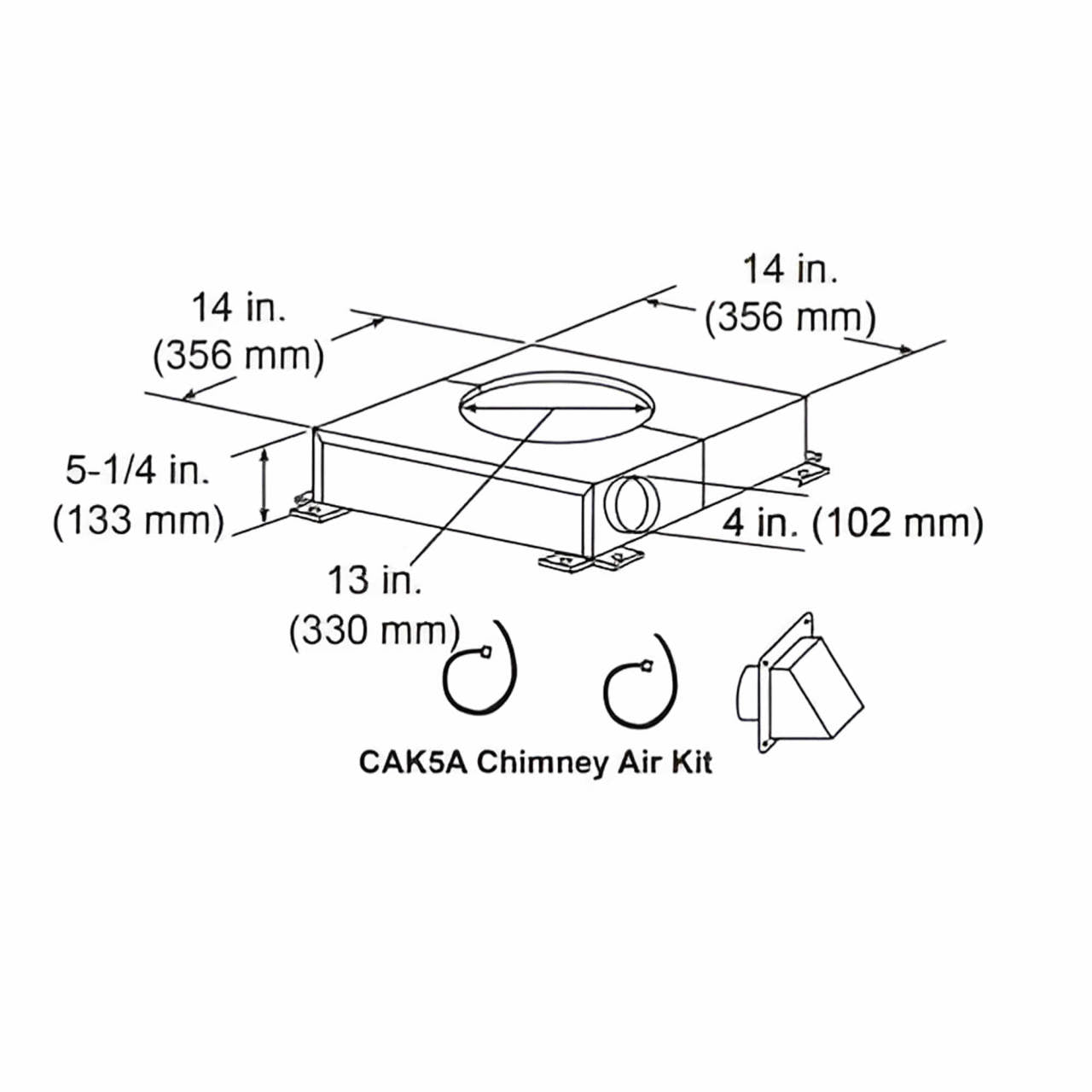 Majestic Chimney Air Kit For SL1100 And SL400 Series Pipe - CAK5A