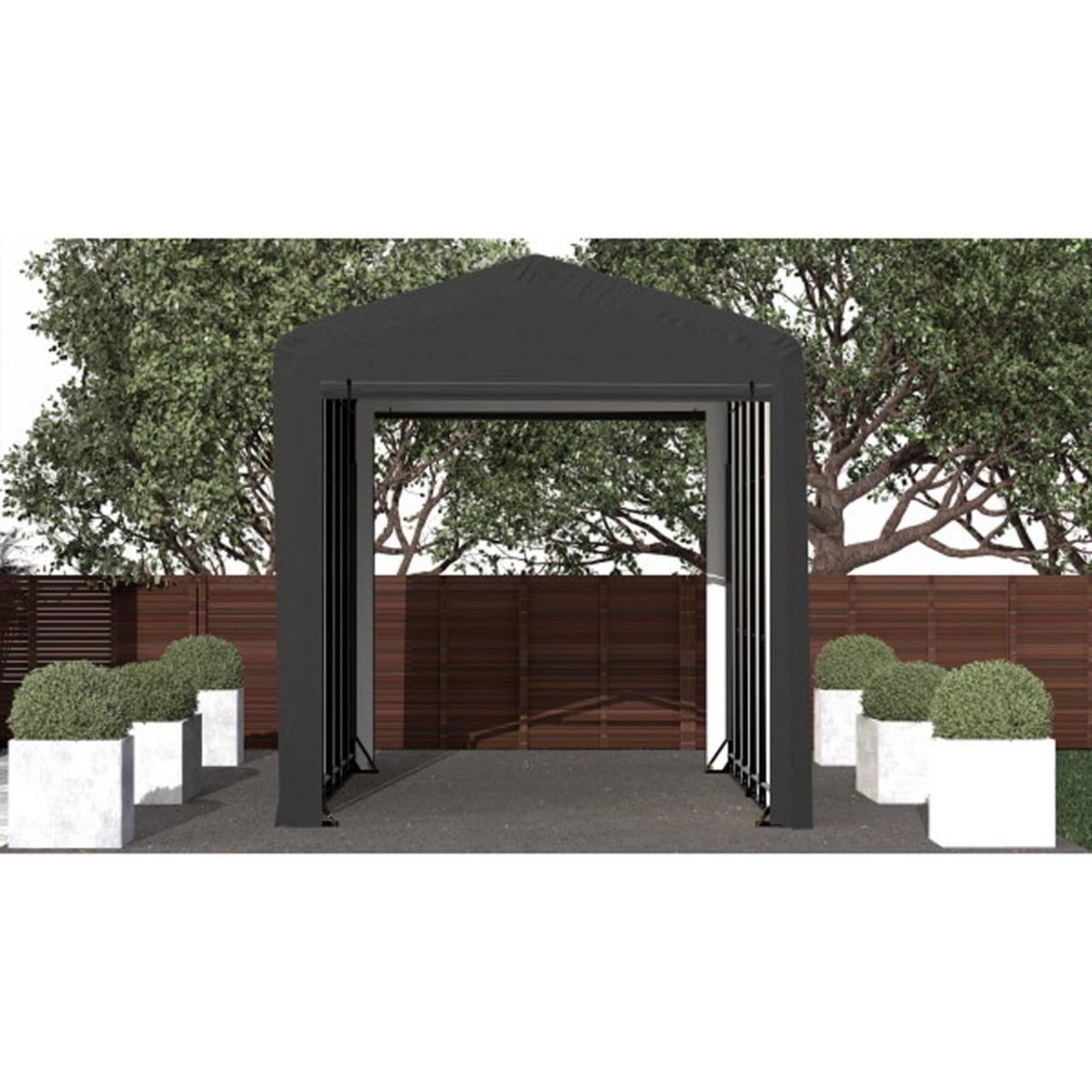 ShelterTube 14' x 27' x 16' Wind & Snow-Load Rated Garage - Gray