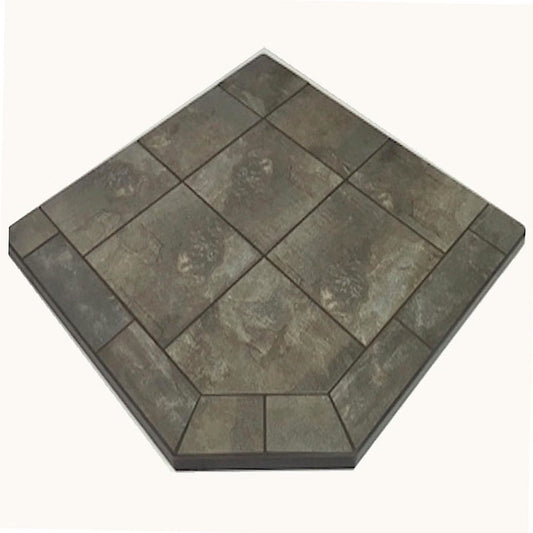 Navajo Nero 40" x 40" Single Cut Corner Hearth Pad