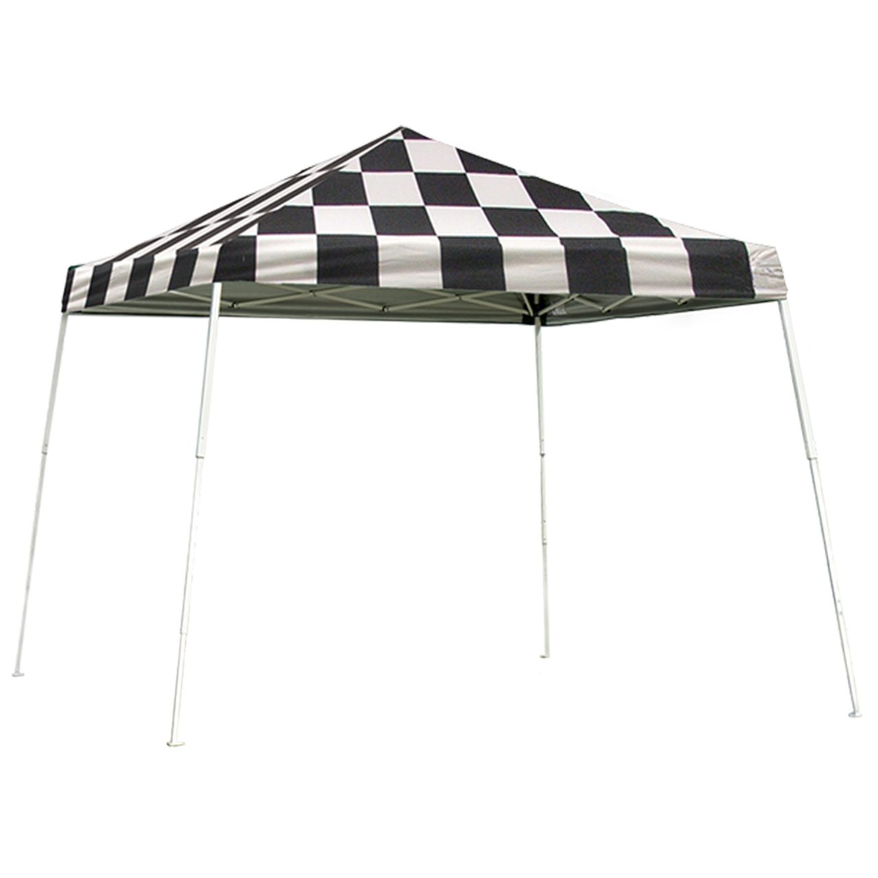 Pop-Up HD 12' x 12' Slant Leg Canopy  - Checkered Flag