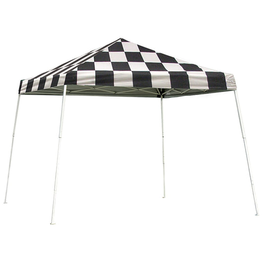 Pop-Up HD 12' x 12' Slant Leg Canopy  - Checkered Flag