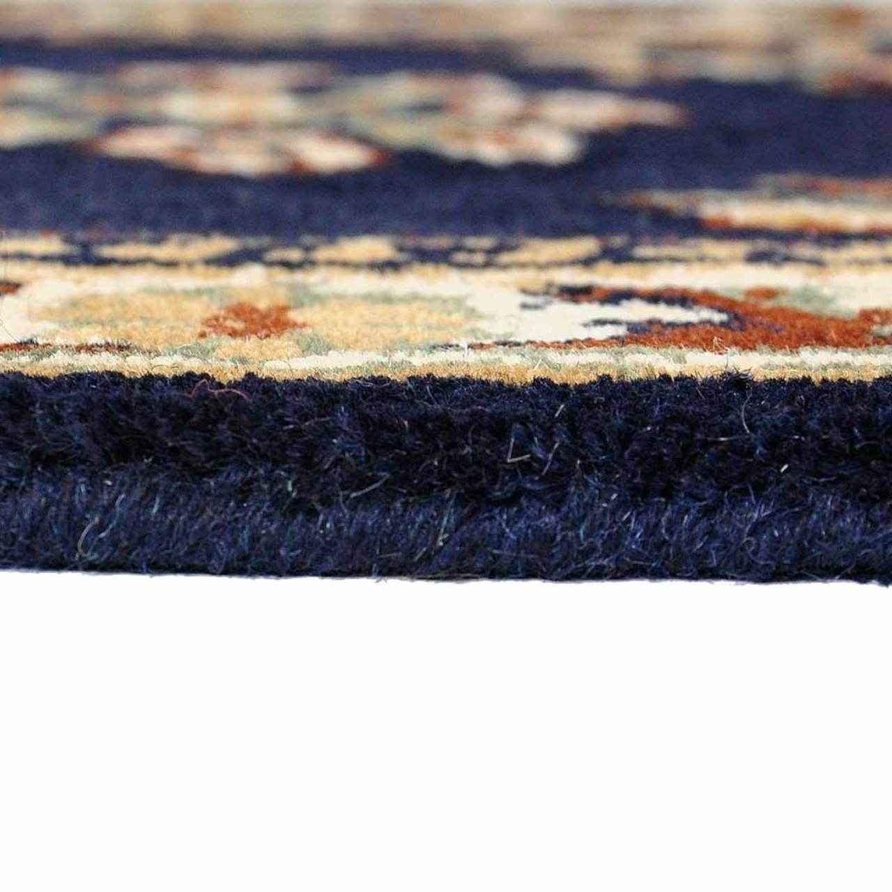 44" Rectangle Blue Oriental Fireplace Rug