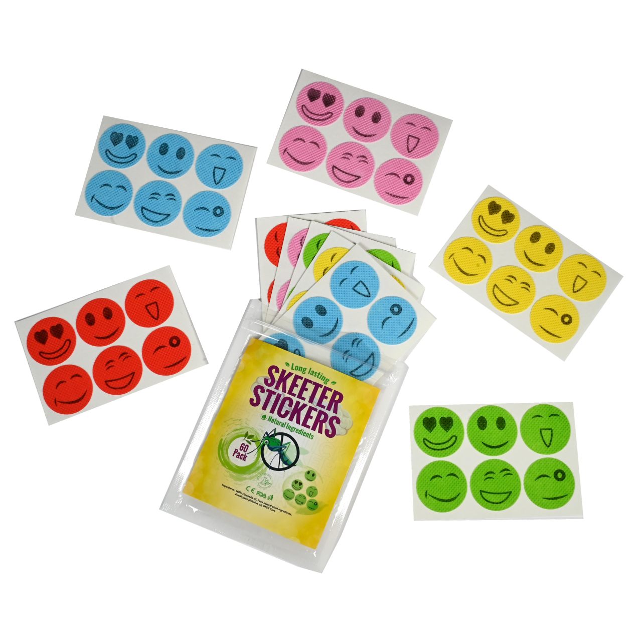 Skeeter Stickers Mosquito Repellent Patches - 60 Count