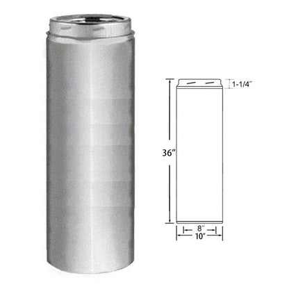 8 x 36 Selkirk Galva-Temp Galvanized Chimney Pipe