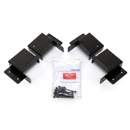 US Stove Adjustable Black Log Rack Brackets Kit