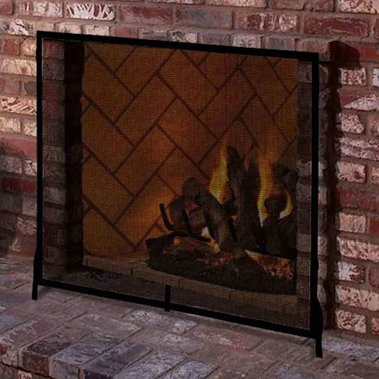 Colonial Flat Fireplace Screen-Graphite