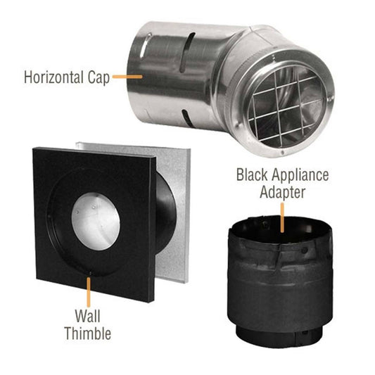 4" Simpson PelletVent Pro Horizontal Kit - 4PVP-KHA