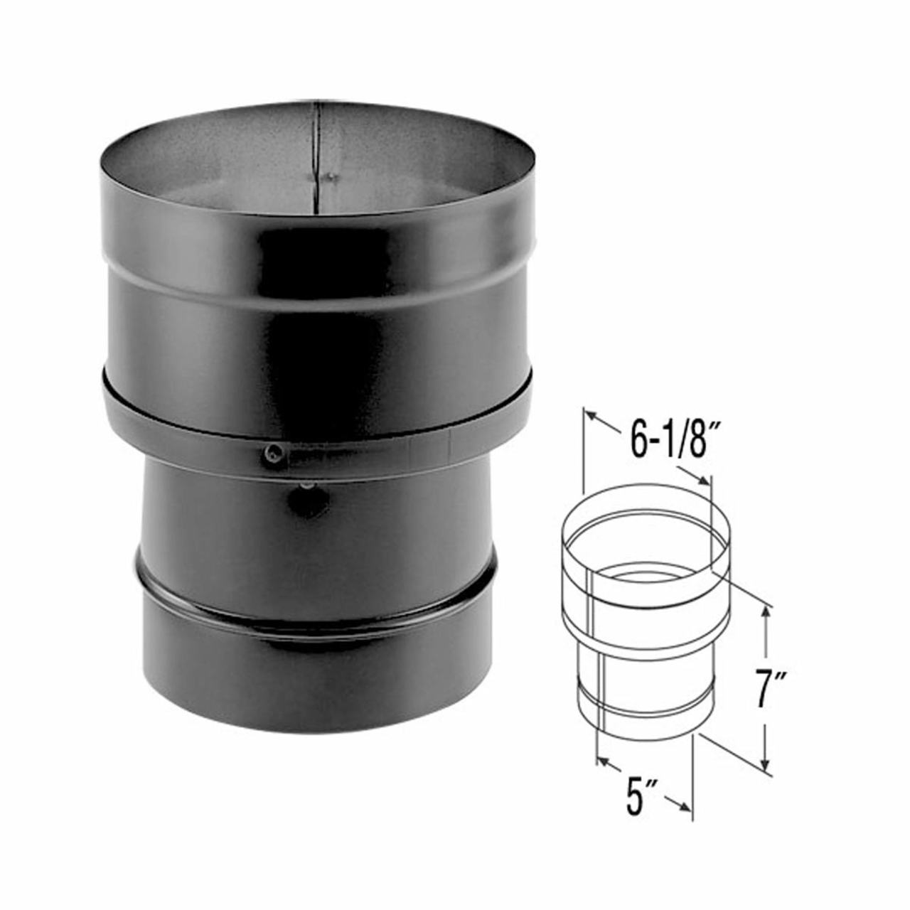 6" DuraBlack 5" to 6" Increaser - 5DBK-X6