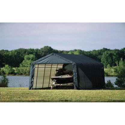 ShelterCoat 12 x  20 Garage With Peak Roof - Green