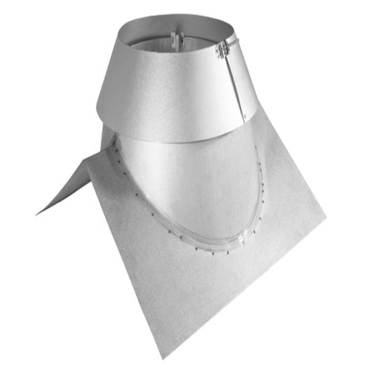 6" Secure Temp Peak Roof Flashing 8/12-12/12 Pitch With Storm Collar