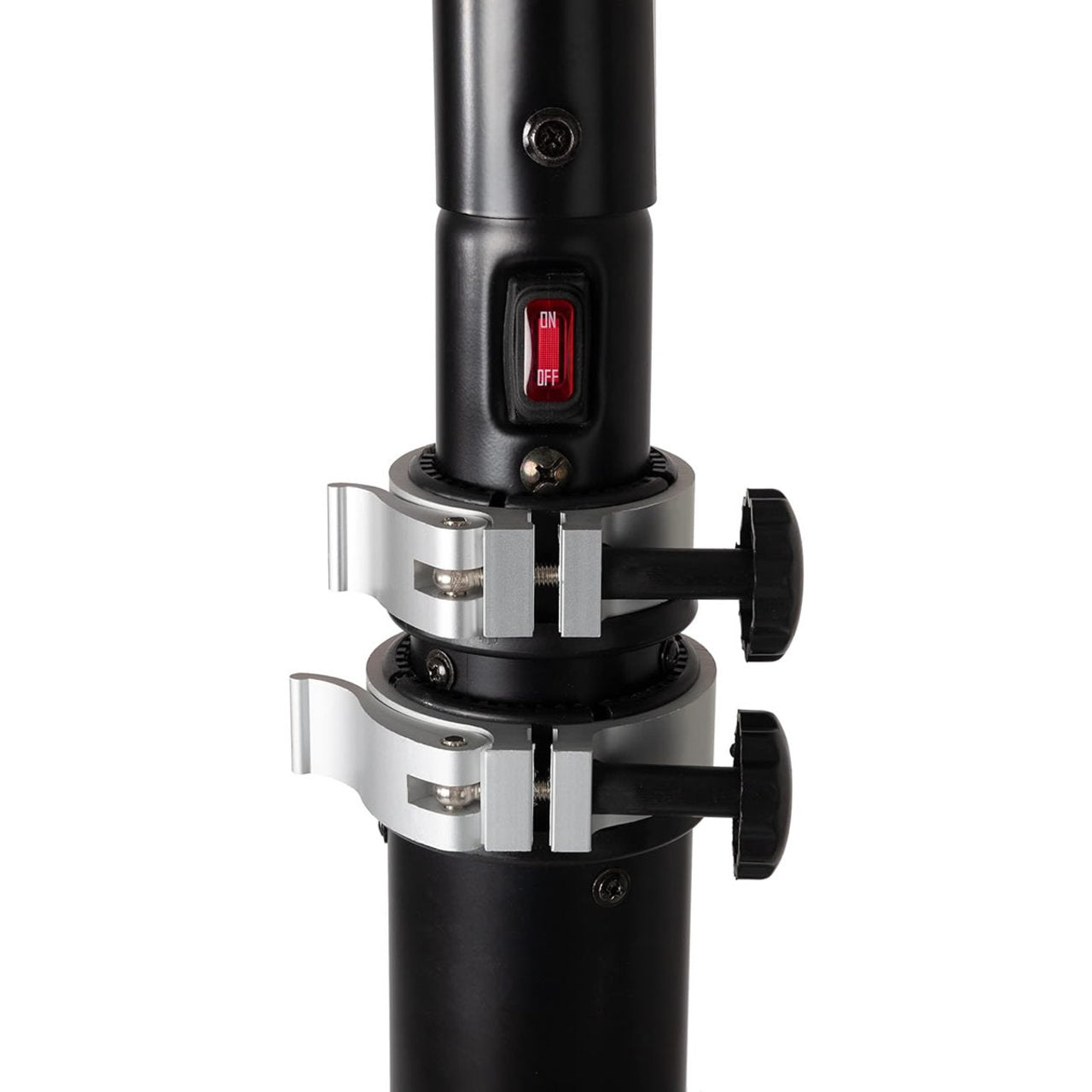 Black Powder Coated Steel Telescoping Offset Pole Mounted Infrared Patio Heater
