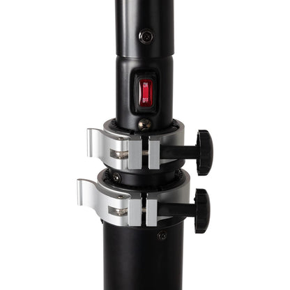 Black Powder Coated Steel Telescoping Offset Pole Mounted Infrared Patio Heater
