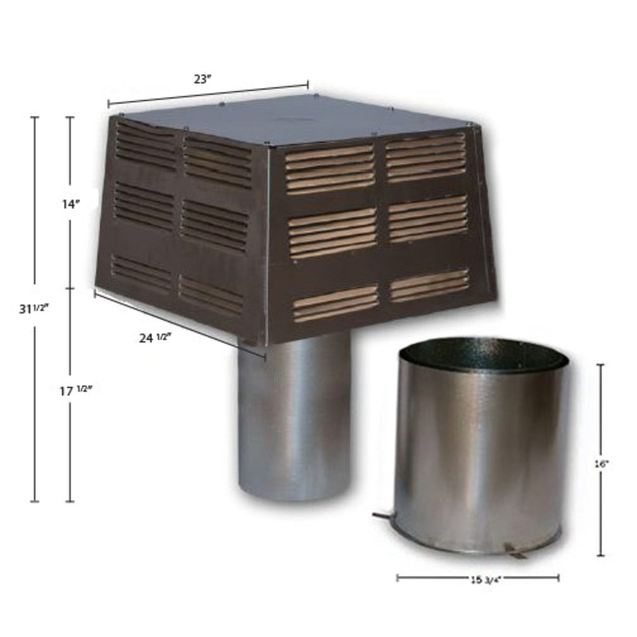 8" Superior Painted Square Chimney Cap