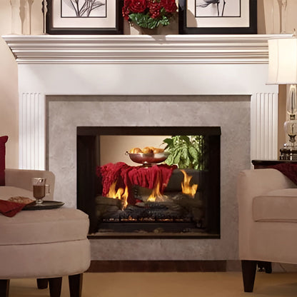 White Mountain Hearth Firebox, Premium VF 36 Peninsula, Flush Front, Banded Brick Ceramic Fiber Liner VFP36PB2EF